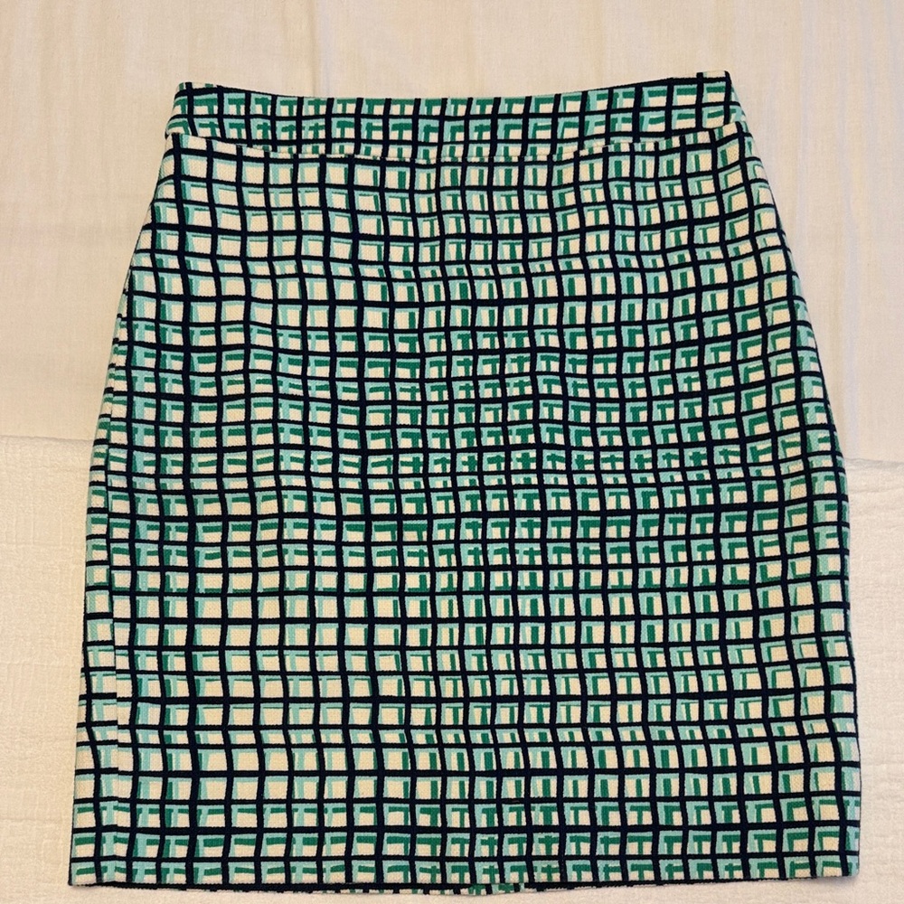 Kate Spade Teal and Black Pencil Skirt